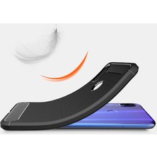 Microcase Xiaomi Redmi Note 7 Brushed Carbon Fiber Silikon TPU Kılıf - Siyah