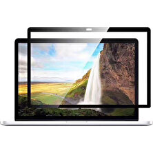 Microcase Macbook Air 13 2018 A1932 Frame Tam Kaplayan Ekran Koruyucu - Siyah