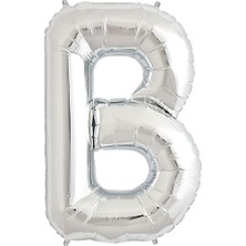 Parti Harf Balon B Gümüş 100 cm