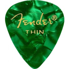 Fender 351 Premium Celluloid Picks Green Moto - Thin - 1 Adet Pena
