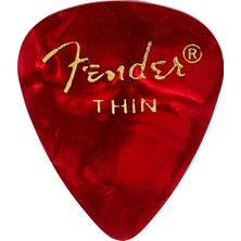 Fender 351 Premium Celluloid Picks Red Moto - Thin - 1 Adet Pena