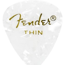 Fender 351 Premium Celluloid Picks White Moto - Thin - 1 Adet Pena