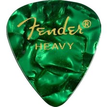 Fender 351 Premium Celluloid Picks Green Moto - Heavy  - 1 Adet Pena