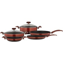 Emsan Cera-Moni Extra 7 Parça Seramik Tencere Seti Kırmızı