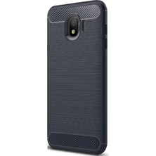 Coverzone Samsung Galaxy J4 Plus Kılıf Room Silikon Lacivert + Temperli Ekran Koruma - RMM60