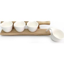 Kosova Ahşap Stoneware 5 Parça Sosluk Set