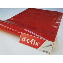 d-c-fix 200-1274 Düz Kırmızı Parlak Yapışkanlı Folyo