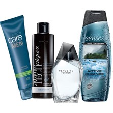 Avon Perceive Erkek Parfüm Edt 100 Ml 4'lü Yeni Erkek Parfüm Set