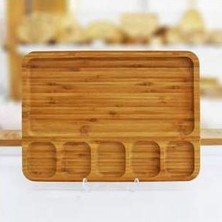 Perotti Bambu Bölmeli Kahvaltı Tabağı 34 x 24 cm