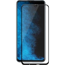 Case 4U Huawei P Smart 2019 3D Tam Kaplayan Tamperli Cam Ekran Koruyucu Curved Kırılmaz Kenar Siyah
