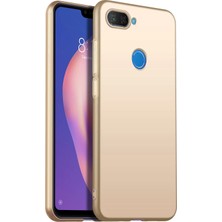 Microsonic Matte Silicone Xiaomi Mi 8 Lite Kılıf Gold