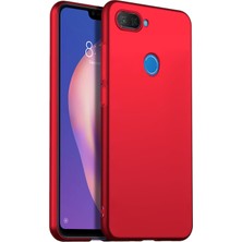 Microsonic Matte Silicone Xiaomi Mi 8 Lite Kılıf Kırmızı