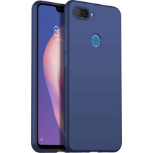 Microsonic Matte Silicone Xiaomi Mi 8 Lite Kılıf Lacivert