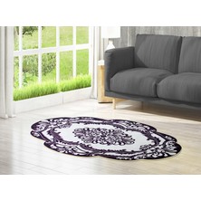 Dekoreko Figürlü Özel Kesim Yıkanabilir Kaymaz Taban Halı 107 Siyah ( 160 X 230 )