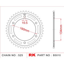 RK Honda CBR 600 FS RK Çelik Arka Dişli B5010-46  (2001-2002)
