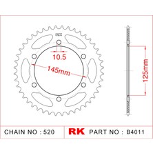 RK Yamaha MT-03 RK Çelik Arka Dişli B4011-47  (2006-2012)