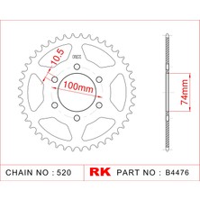 RK Hyosung AQUILA 250 RK Çelik Arka Dişli B4476-46  (2004-2015)