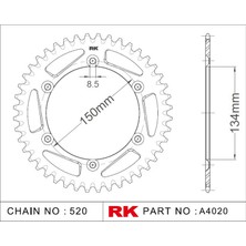 RK Kawasaki KX 250 RK Aluminyum Arka Dişli A4020-48-1A  (1990-1991)