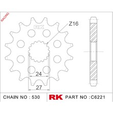 RK Suzuki GSX-R 1000 RK Çelik Ön Dişli Racing C6221-17-2Q  (2009-2016)