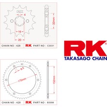 RK Yamaha WR 125 X Rk Ön Arka Dişli 428 - 14/53 T (2009-2016)