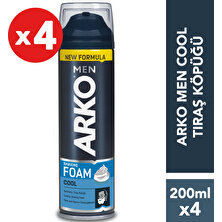 Arko Men Cool Tıraş Köpüğü 4'lü Paket 200 ml