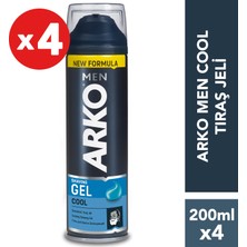 Arko Men Cool Tıraş Jeli 4'lü Paket 200 ml