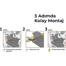 Star Bmw E36 Araç İçi Kesilebilir 5 Parça Elestomer Kauçuk Oto Paspas