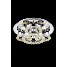 Avonni AR-65148-4K Krom Kaplama Modern Avize LED Metal PVC H: 15 cm, Ø: 45 cm