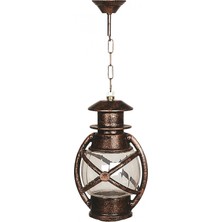 AVONNI BFE-68048-BKR Kahverengi Boyalı Dış Mekan Aydınlatma E27 Aluminyum Polikarbon Cam 22cm