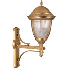 AVONNI BAP-68053-BSA-M1 Sarı Boyalı Dış Mekan Aydınlatma E27 Aluminyum Döküm Dip Polikarbon Cam 35cm