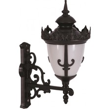 AVONNI BAP-68089-BSY-OP Siyah Boyalı Dış Mekan Aydınlatma E27 Aluminyum Döküm Dip Polikarbon Cam 40cm