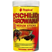 Tropical Cichlid Arowana Medium Sticks Balık Yemi 250 ml 90gr