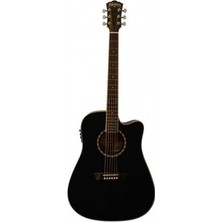 Washburn Ad5Ceb Apprentice 5 Serisi Elektro Siyah Akustik Gitar