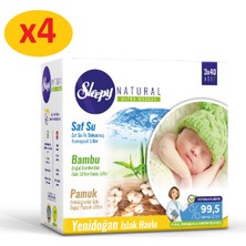 Sleepy Natural Yenidoğan Islak Pamuklu Bambu Havlu 4x(3x40) (480 Yaprak)