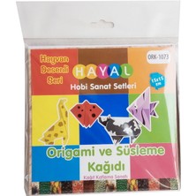 Hayal Hobi Origami Kağıdı Hayvan Desenli