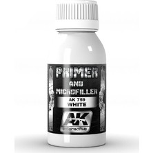 Ak Interactive White Primer And Microfiller 100 Ml