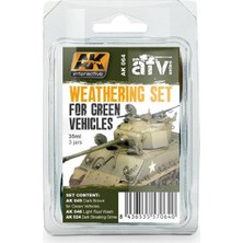Ak Interactive Weathering Green Vehicles Set 3X35 Ml