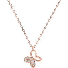 Glorria Eg0341 Gümüş Kelebek Kolye