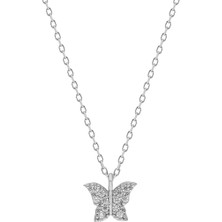 Glorria Eg0372 Gümüş Kelebek Kolye