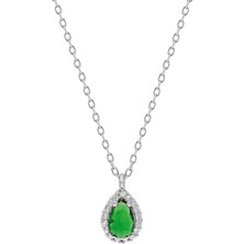 Glorria Eg0406 Gümüş Damla Anturaj Kolye