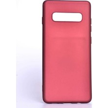 Case 4U Samsung Galaxy S10 Plus Uyumlu Kılıf Klasik Mat Renkli Yumuşak Premier Silikon Koyu Mor