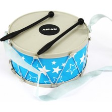 Aslan Oyuncak Çift Tokmaklı Mavi Davul Askılıklı