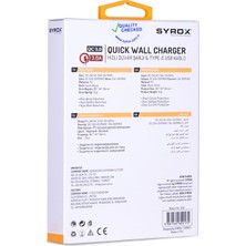 Syrox Q32 Type-C Quıck Şarj Cihazı 3.0 Amper