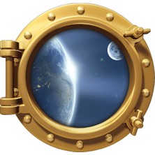 Renkselart Uzay Gemisi Gezegen Uzay Boşluğu Duvar Sticker