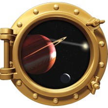 Renkselart Uzay Gemisi Gezegen Uzay Boşluğu Duvar Sticker