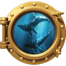 Renkselart Gemi Denizaltı Pencerebalina Duvar Sticker