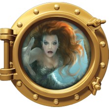 Renkselart Gemi Denizaltı Pencere Deniz Kızı Duvar Sticker