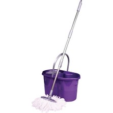 Zambak Döner Başlıklı Spin Mop Türü Temizlik Seti Yedek Mikrofiber Mop Paspas 5 'Li