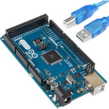 Arduino Mega 2560 R3 Logolu Süper Klon Robotik Kodlama Mikro Denetleyici Kart ve USB Kablo