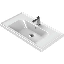 Turkuaz Seramik Frame Etajerli Lavabo 80 x 45 cm